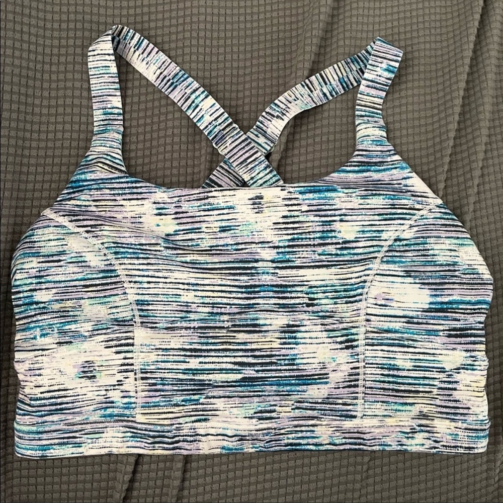 Lululemon energy longline razor back sports bra .